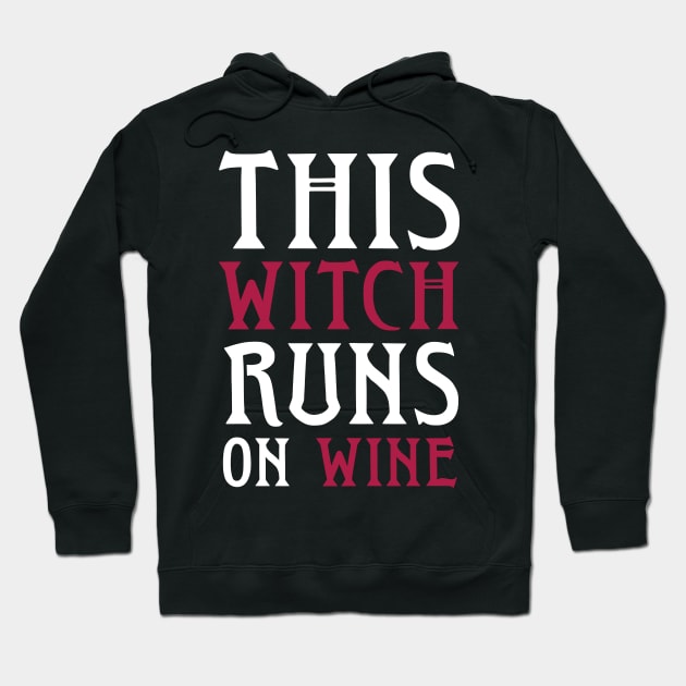 This Witch Runs On Wine - Halloween Running Hoodie by PodDesignShop